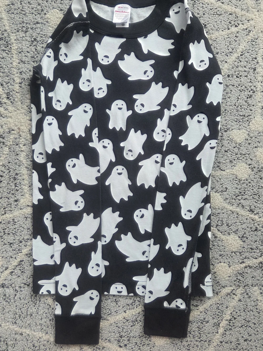 Hanna Andersson Ghost Long John Pajamas Halloween
